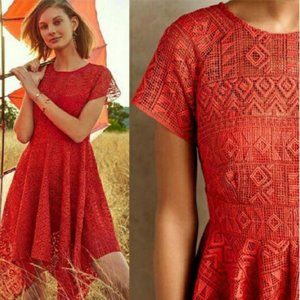 Anthropologie Maeve Prima Eyelet Lace Dress